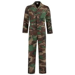 De Boer Kinderoverall Polyester/Katoen Camouflage Maat 104
