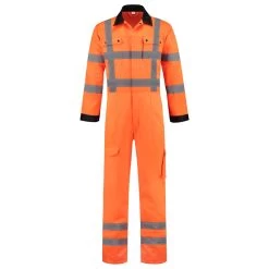 De Boer Overall High Visibility Polyester/Katoen RWS Oranje Maat 44