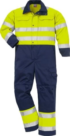 Fristads Hi-Vis Overall 8601 Geel/Marine Maat 2XL