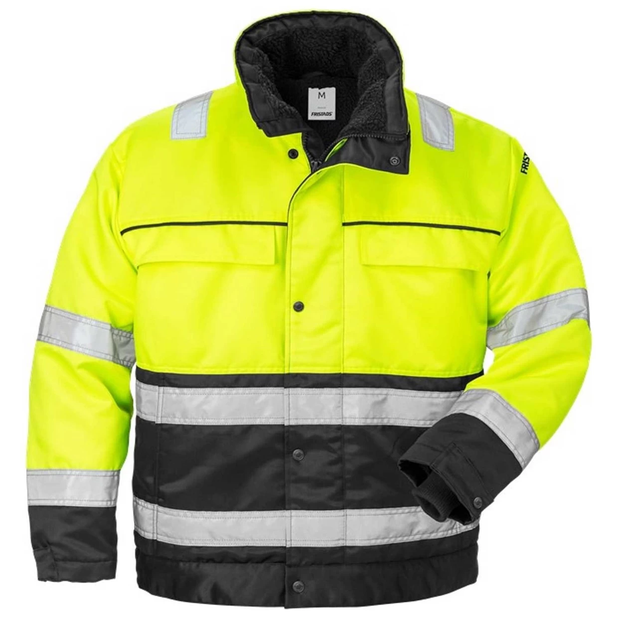 Fristads Hi-Vis Winterjack 444 PP Geel/Zwart Maat L 3 Fristads Hi-Vis Winterjack 444 PP Geel/Zwart Maat L