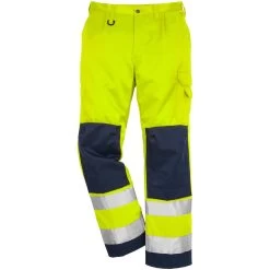 Fristads Kansas Hi-Vis Broek 2001 THGl Geel/Marine Maat 44