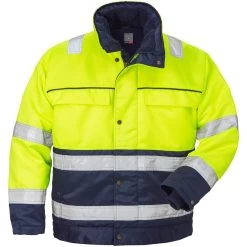 Fristads Hi-Vis Winterjack 444 PP Geel/Marine Maat 2XL