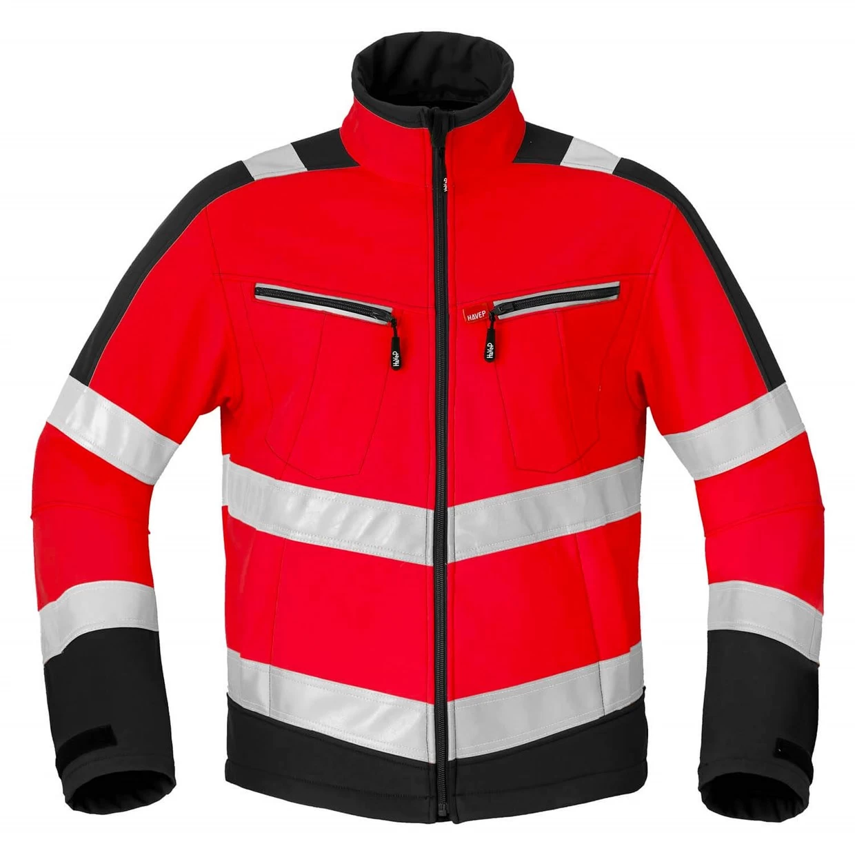 Havep Hi-Vis Softshell Jas Rood/Grijs Maat 3XL 3 Havep Hi-Vis Softshell Jas Rood/Grijs Maat 3XL