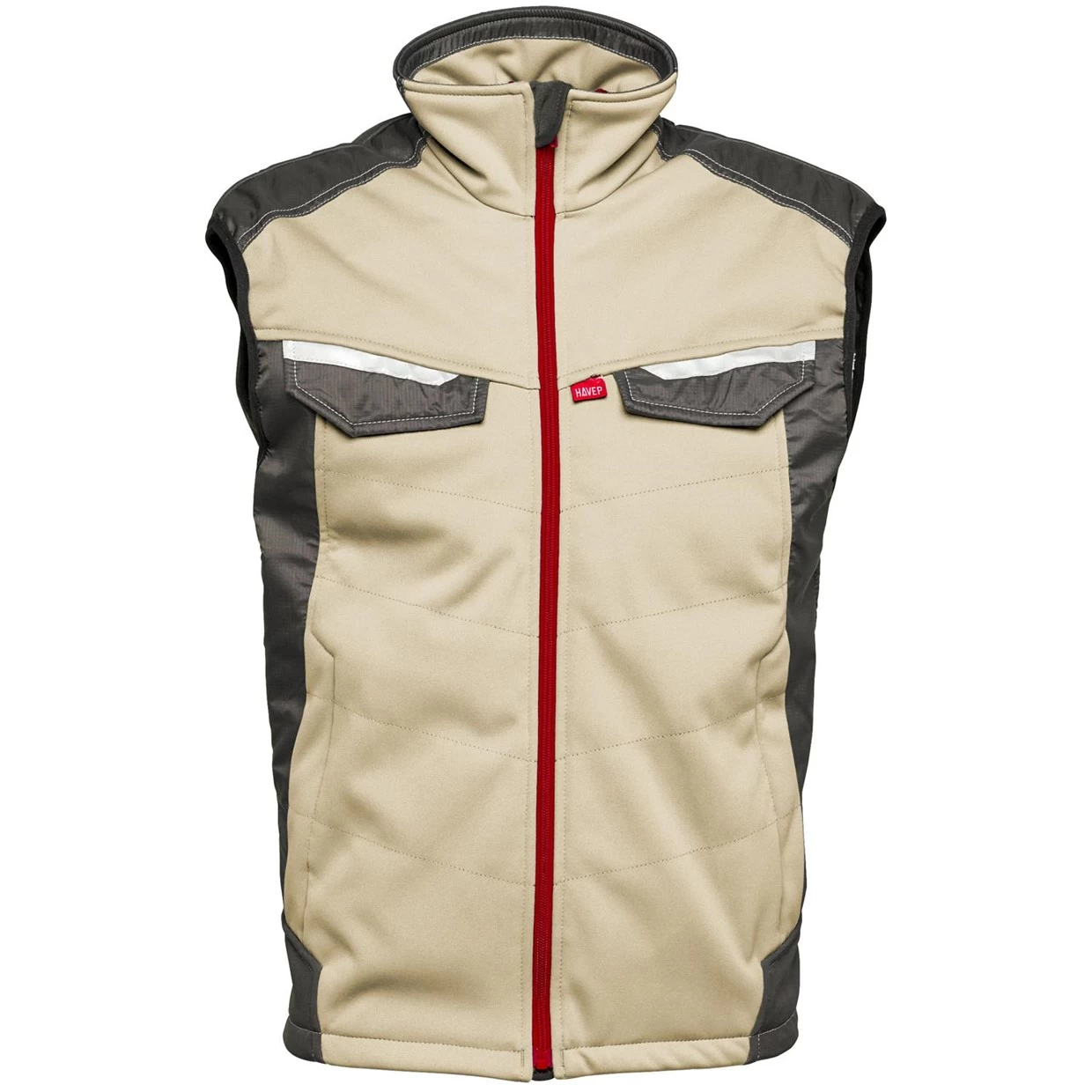 HaVeP Bodywarmer Attitude 50184 Zand/Charcoal Grijs Maat 2XL 3 HaVeP Bodywarmer Attitude 50184 Zand/Charcoal Grijs Maat 2XL