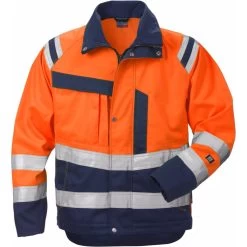 Fristads Hi-Vis Jack 4026 PLU Oranje/Marine Maat 4XL