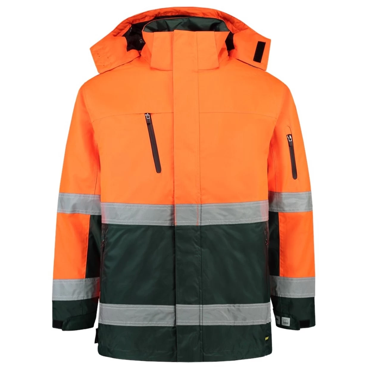 Tricorp Hi-Vis Parka Jas 403004 Oranje Groen Maat S 4 Tricorp Hi-Vis Parka Jas 403004 Oranje Groen Maat S - Afbeelding 2