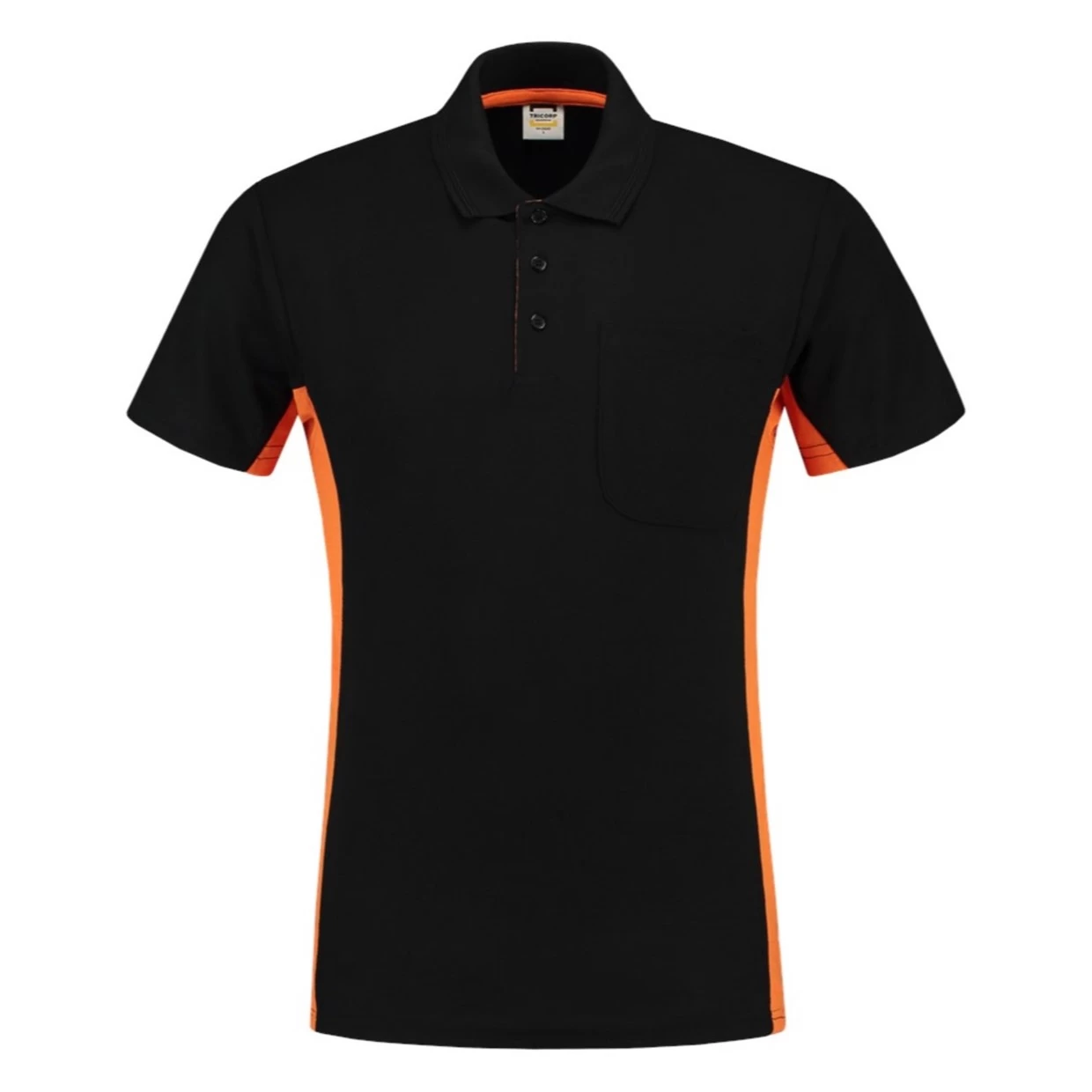 Tricorp Poloshirt Workwear 202002 180gr Zwart/Oranje Maat XL 4 Tricorp Poloshirt Workwear 202002 180gr Zwart/Oranje Maat XL - Afbeelding 2