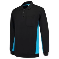 Tricorp Polosweater Zwart-Blauw Maat M