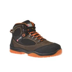 Sixton Peak Werkschoenen Sound S3 ESD Bruin/Zwart/Oranje Maat 36
