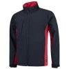 Tricorp Softshell Jack Bi-Color Marine/Rood Maat L