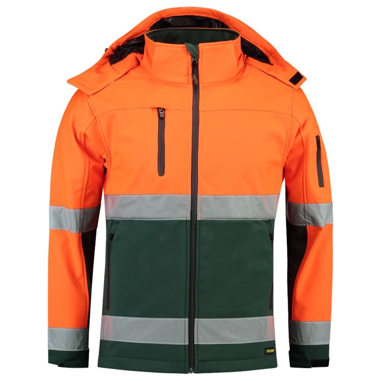 Tricorp Hi-Vis Softshell Jas 403007 Oranje Groen Maat XS 4 Tricorp Hi-Vis Softshell Jas 403007 Oranje Groen Maat XS - Afbeelding 2