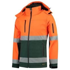 Tricorp Hi-Vis Softshell Jas 403007 Oranje Groen Maat XS