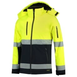 Tricorp Hi-Vis Softshell Jas 403007 Geel Marine Maat S