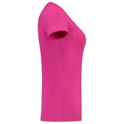 Tricorp Dames T-Shirt Casual 101008 190gr Slim Fit V-Hals Fuchsia Maat XL -Winkel Voor Werkkleding t shirt v hals slim fit dames xs fuchsia 4